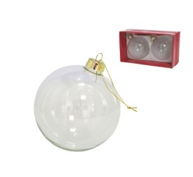 BOLA NAVIDAD X2 CRISTAL 8CM
