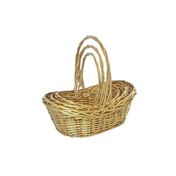 CESTA XMAS X3 GOLDEN 40X30CM