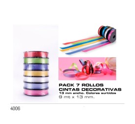 7 ROLLO CINTAS DECORATIVA 13MMX9M