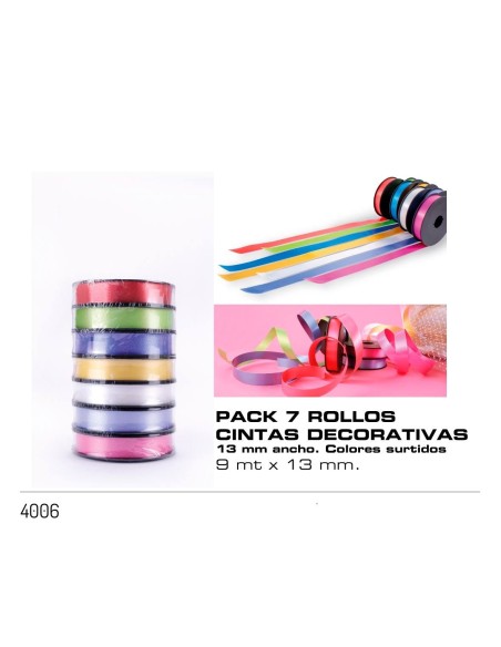7 ROLLO CINTAS DECORATIVA 13MMX9M