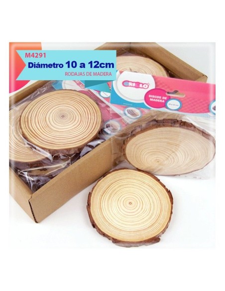 DISCOS DE MADERA 10 A 12CM