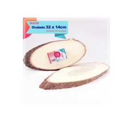 PLANCHA OVALADA DE MADERA 32 X 14CM