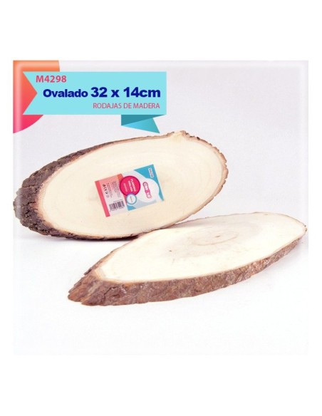 PLANCHA OVALADA DE MADERA 32 X 14CM