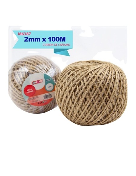ROLLO DE CAÑAMO NATURAL 100M