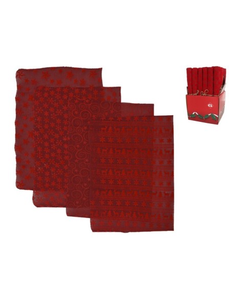 SALVAMANTEL ROJO - 29X45CM 4 SURTIDOS