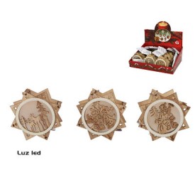 COLGANTE ESTRELLA TAMBOR 1LED 12CM 3STD