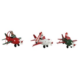 COLGANTE FIGURA EN AVIÓN 14X13X8CM 3STD