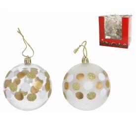 BOLA NAVIDAD DOTI ORO 8CM 2STD