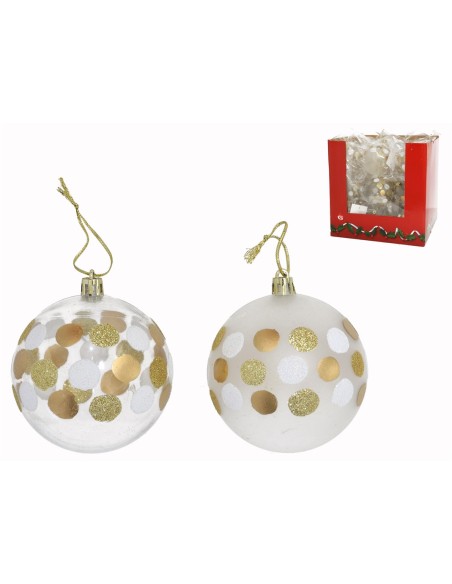 BOLA NAVIDAD DOTI ORO 8CM 2STD