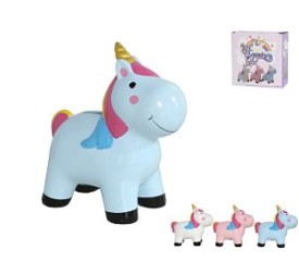 HUCHA UNICORNIO LEILA 21,5x11CM SURTIDO