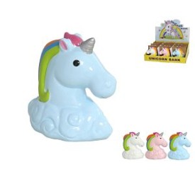 HUCHA UNICORNIO SARAH 9,7x6x10CM SURTIDO