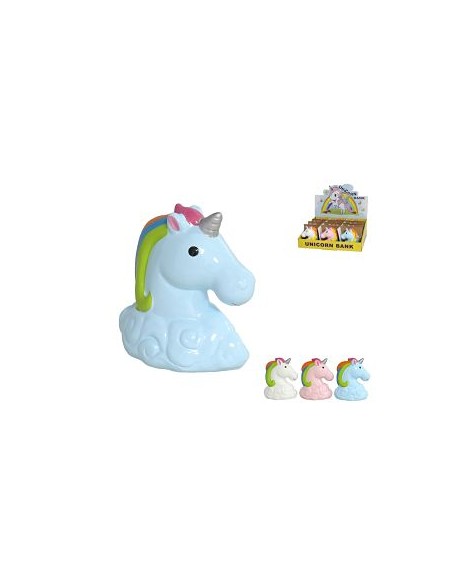 HUCHA UNICORNIO SARAH 12,8x8,2x15CM SURT