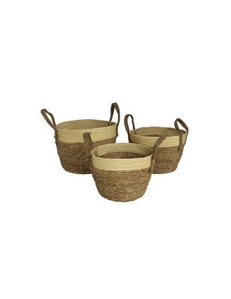 S/3 CESTAS NATURA 35X35X26CM
