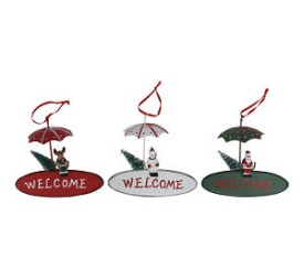 COLGANTE WELCOME C/FIGURA 15X13,5X7,8CM