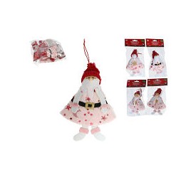 MUÑECA COLGANTE TELA ROSA 16 CM 4 SURT