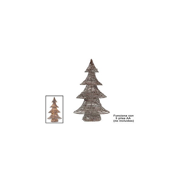 ARBOL XMAS NATURE 30LED L/CALIDA 60 CM