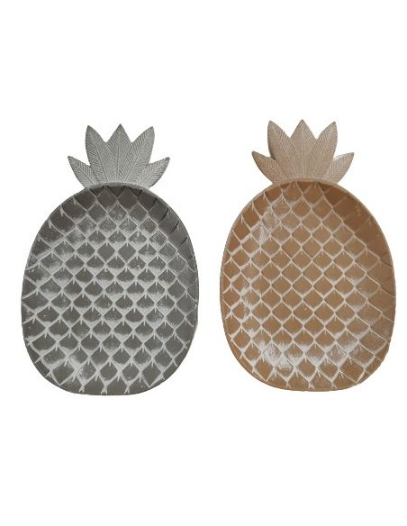 BANDEJA DéCOR.MADERA 35X21CM 2 COL