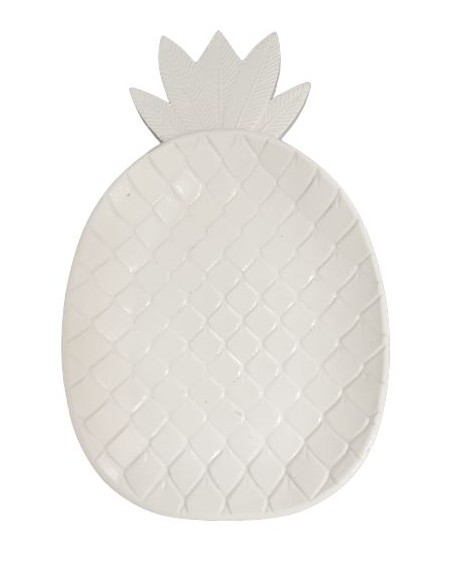 BANDEJA DéCOR.MADERA 29.5X18.3CM BLANCO