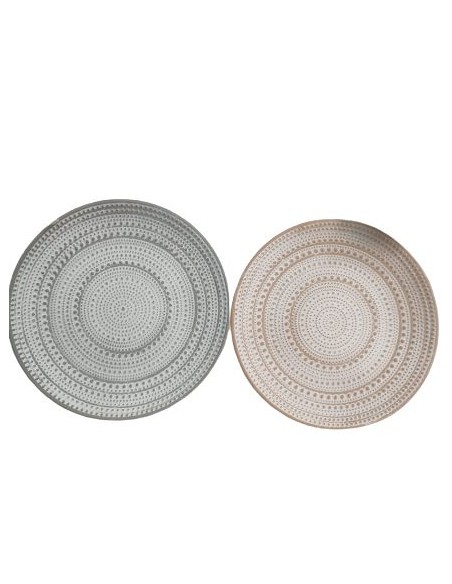 BANDEJA DéCOR.MADERA DIA.34CM 2 COL