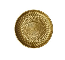 BANDEJA DéCOR.MADERA DIA.29CM ORO LINEAS