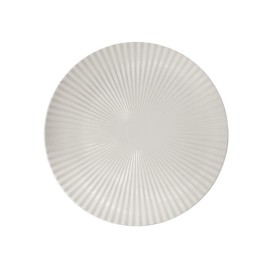 BANDEJA DéCOR.MADERA DIA.34CM BLANCO LINEAS
