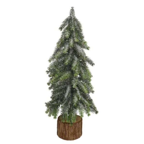 ÁRBOL NAVIDAD NEVADO BASE DE TRONCO 35CM