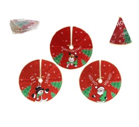 MANTA ROJA ÁRBOL NAVIDAD 90CM 3STD