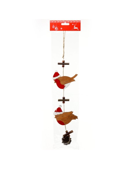 COLGANTE PÁJAROS MADERA 9,50 X 0,50 X 52 CM