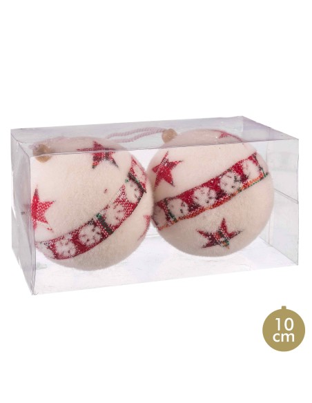 S/2 BOLAS ESTRELLAS POLYFOAM 10 X 10 X 10 CM
