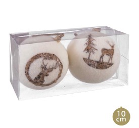 S/2 BOLAS CIERVO POLYFOAM 10 X 10 X 10 CM