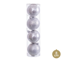 S/4 BOLAS PLATA 8 X 8 X 8 CM