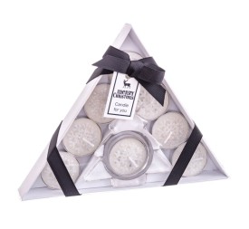 S/8 VELA TEALIGHT BLANCO NACARADO 21,30 X 15,50 X 2,40 CM