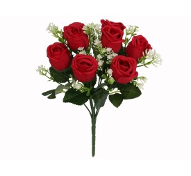RAMO BOUQUET CAPULLOS X 8-31 CM (ROJO)