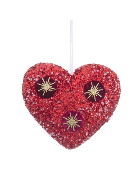 COLGANTE CORAZÓN FOAM ROJO 13 CM