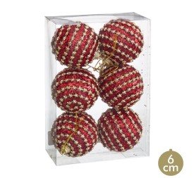 S/6 BOLAS POLYFOAM ROJO 6 X 6 X 6 CM