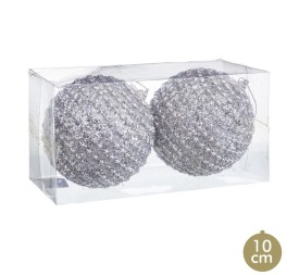 S/2 BOLAS POLYFOAM PLATA 10 X 10 X 10 CM