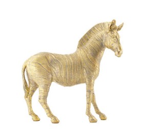 FIGURA CEBRA GOLD  29.5x7.5x30cm