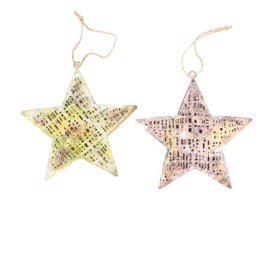 COLGANTE ESTRELLA  14x14x2,5cm C / 2