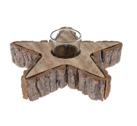 PORTAVELAS CORTEZA ESTRELLA 20x20x7cm