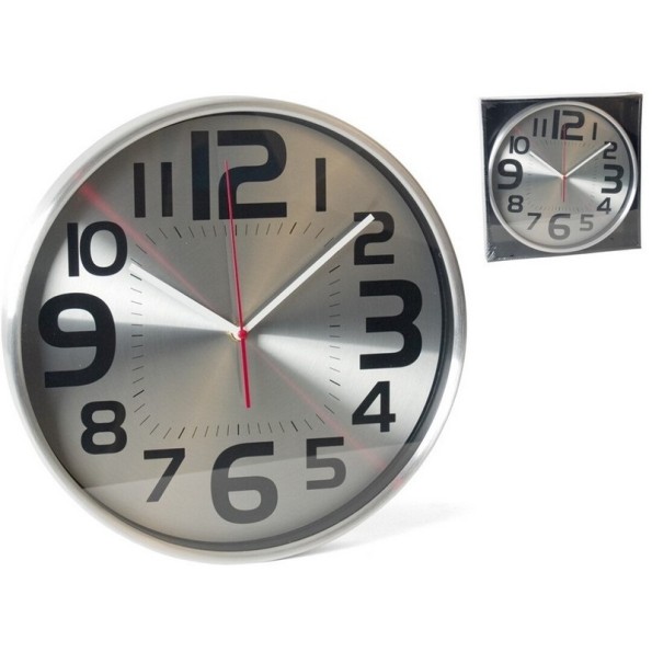 RELOJ PARED ABEL EG7764B-CU1 ALUMINIO