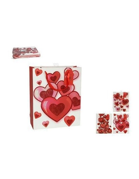 BOLSA REGALO LOVE 32X26X10 BRILLO X1-3ST