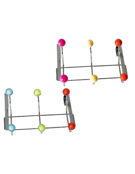 PERCHA PUERTA 6 POMOS CARINA J108-3R