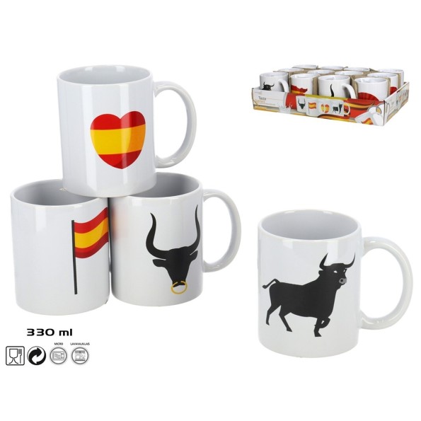 TAZA SPANIARD 330 ML. SURTIDA - CERAMICA