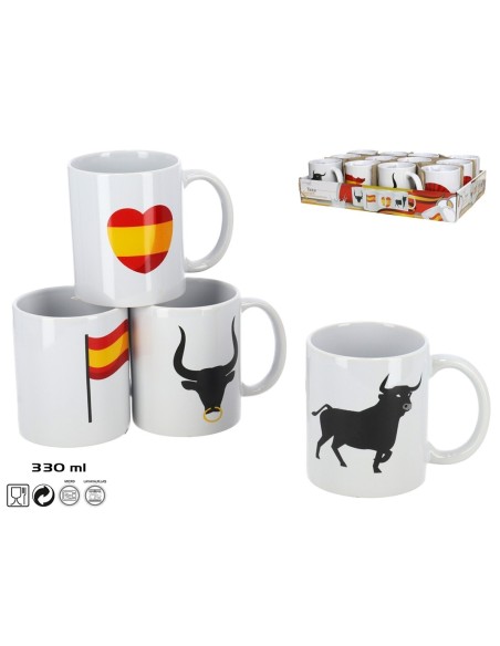 TAZA SPANIARD 330 ML. SURTIDA - CERAMICA