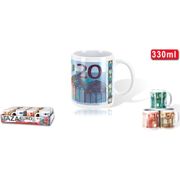 TAZA EURO 330 ML. SURTIDA - CERAMICA