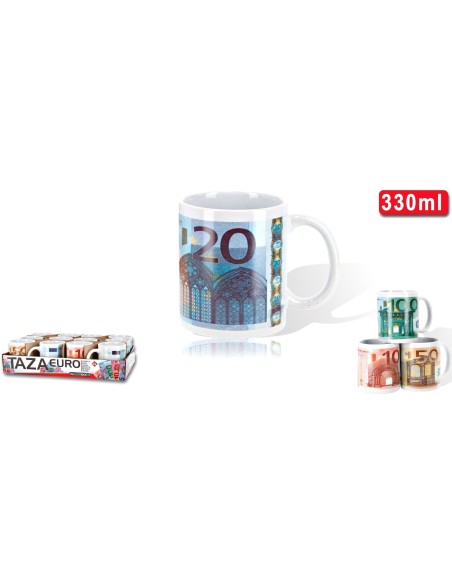 TAZA EURO 330 ML. SURTIDA - CERAMICA