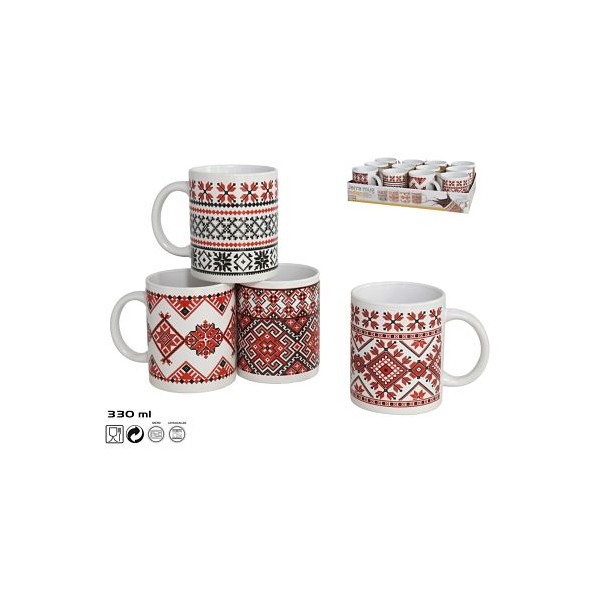 JARRA MUG INDIAN 330 ML 4 SURT. - CERAMI