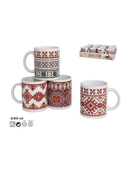 JARRA MUG INDIAN 330 ML 4 SURT. - CERAMI