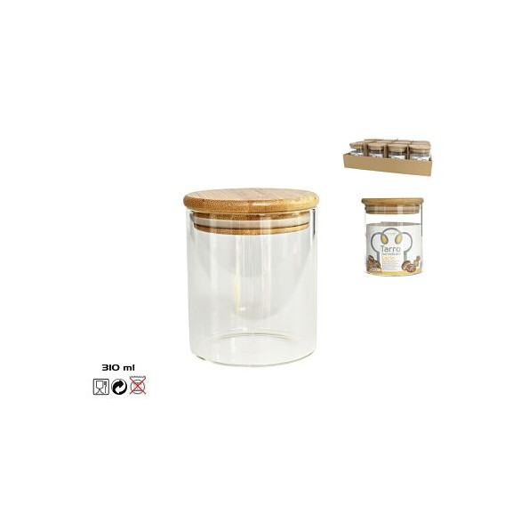 TARRO BOROSILICATO T/BAMBU 310ML LACIO