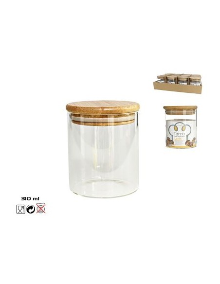 TARRO BOROSILICATO T/BAMBU 310ML LACIO
